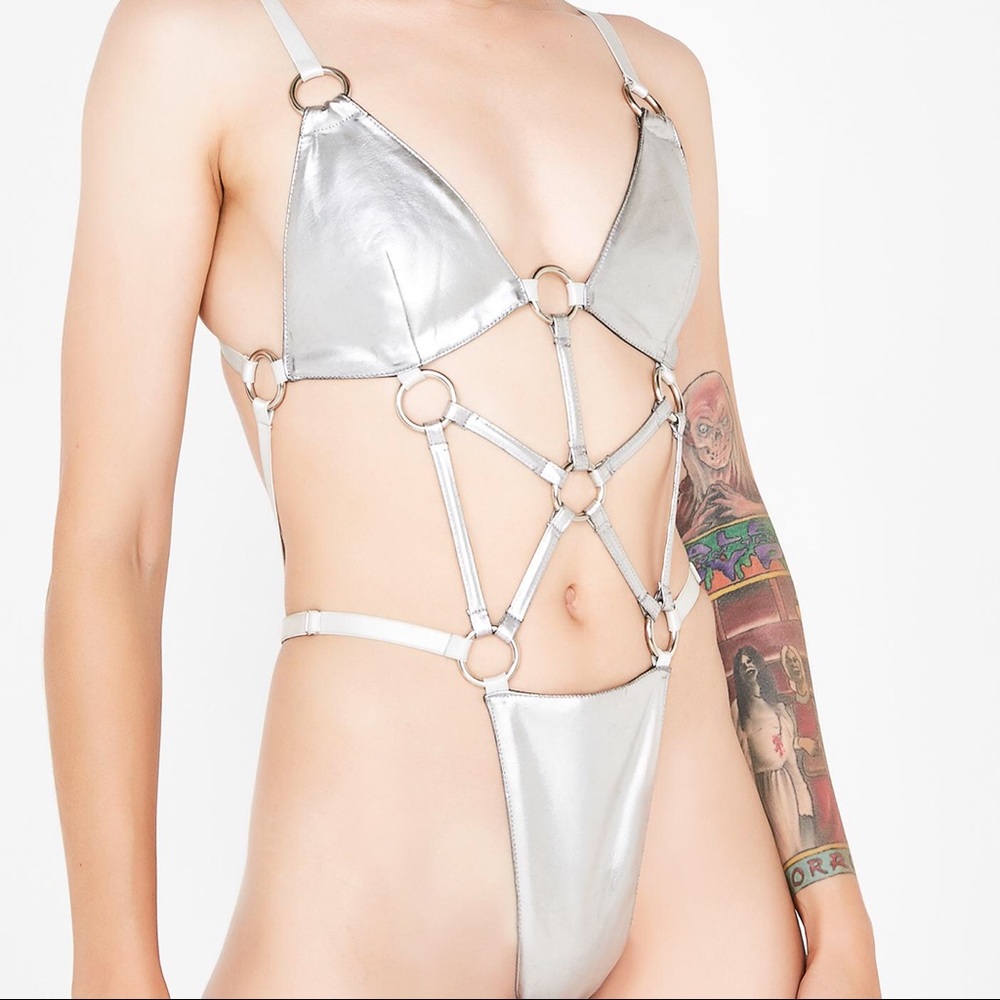 Dolls Kill strappy Bodysuit